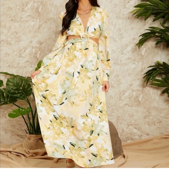 Hello Molly Floral Maxi Dress - Yellow and Green - Picture 3 of 7